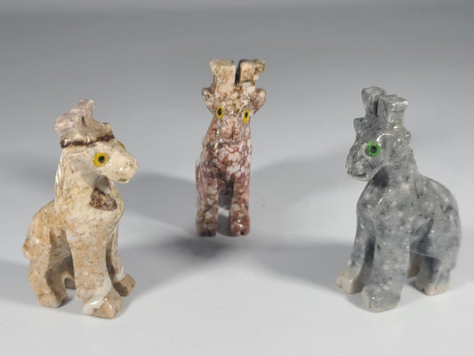 Small Soapstone Animal-Standing Giraffe