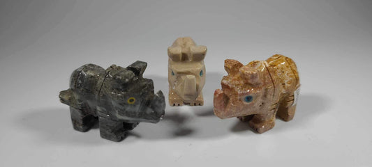 Small Soapstone Animal-Rhino