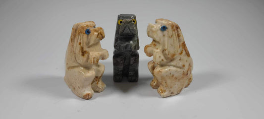 Small Soapstone Animal-Begging Dog