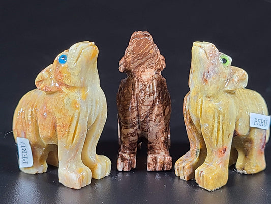 Small Soapstone Animal-Standing Wolf