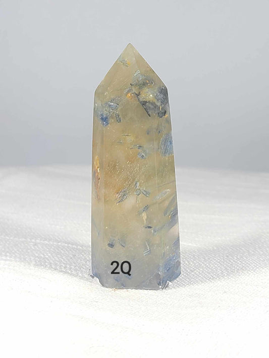 Blue Kyanite and  Quartz Tower 2Q