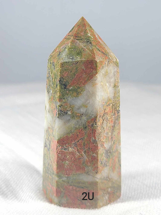 Unakite Jasper Tower 2U