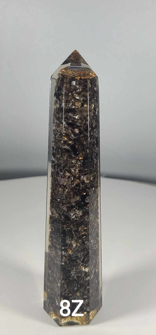 Smoky Quartz Orgonite Tower 8Z