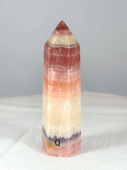 Tri-Color Calcite Tower Q